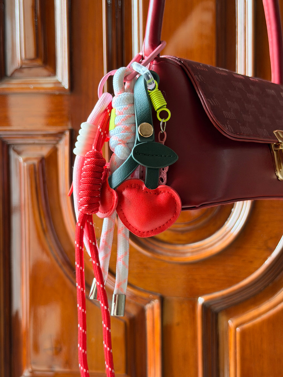 Cherry pop bag charm