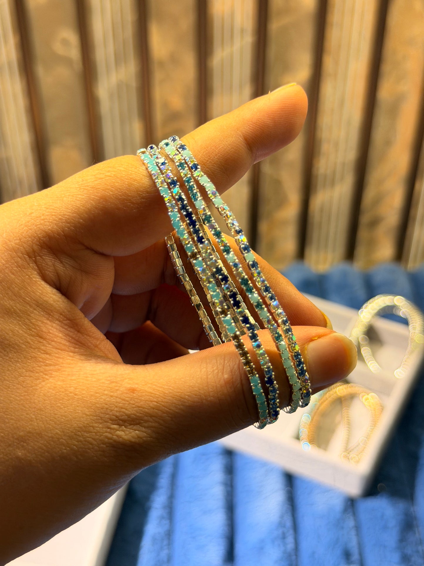 Crystal Tennis Bracelet Stack(Set of 4)