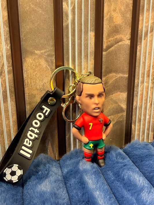 Ronaldo silicon keychain
