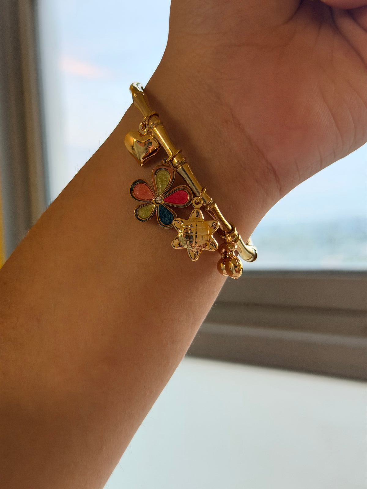 Bloom Charm Bamboo Bracelet
