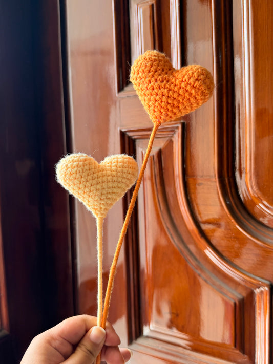Lil heart crochet stick