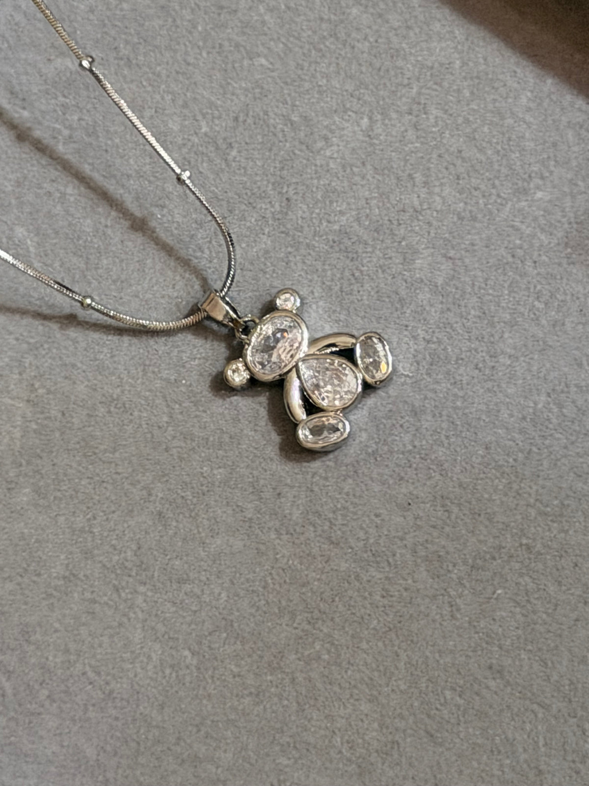 Teddy Bear Crystal Pendant