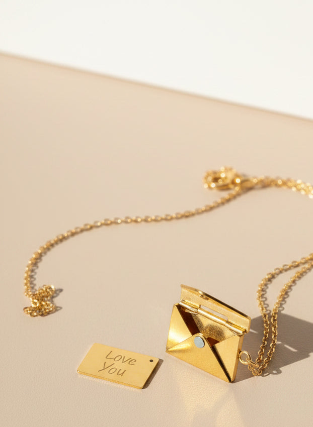 Secret Love Letter Envelope Necklace