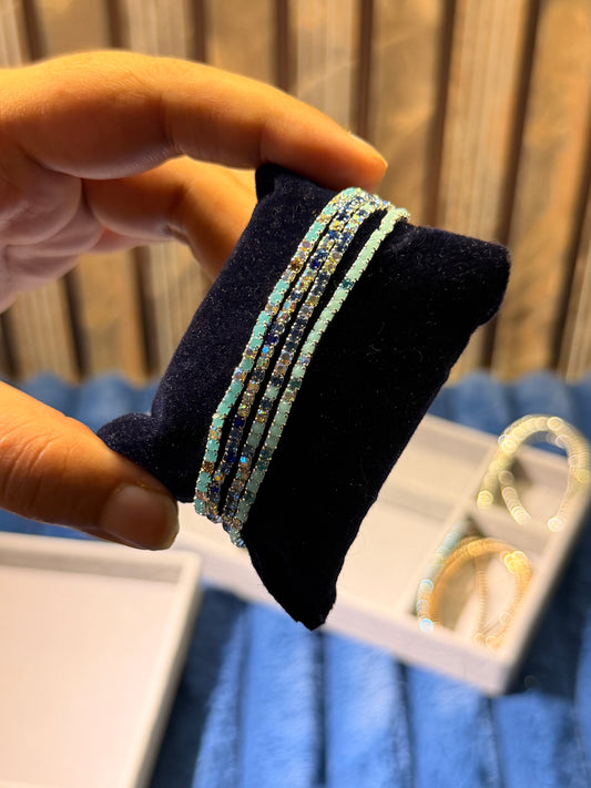 Crystal Tennis Bracelet Stack(Set of 4)