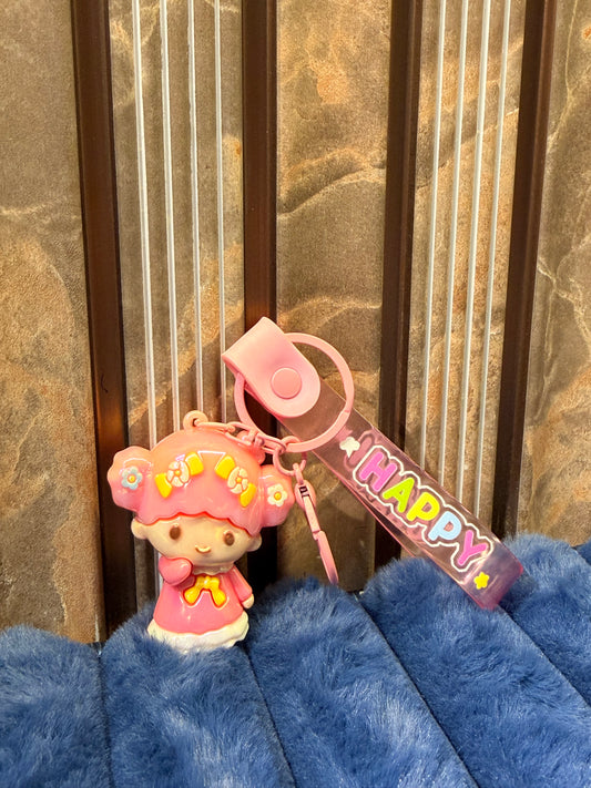 Glossy girl keychain