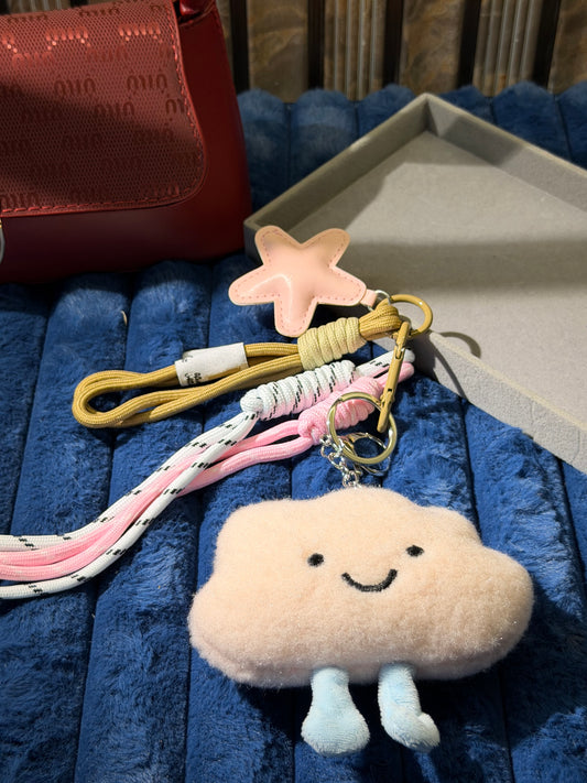 Cloudy Smiles bag charm