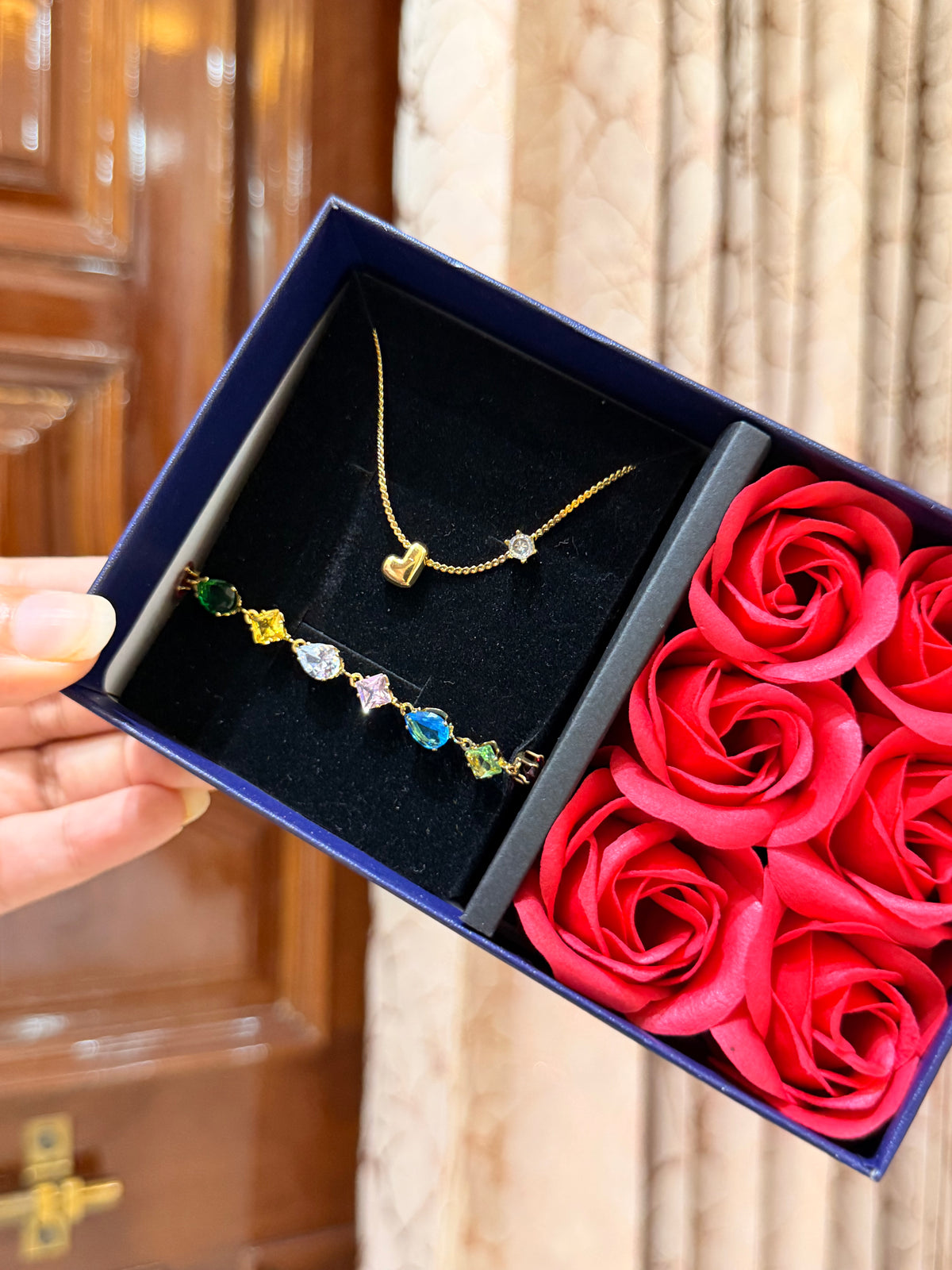 Crystal Rose Jewellery Set
