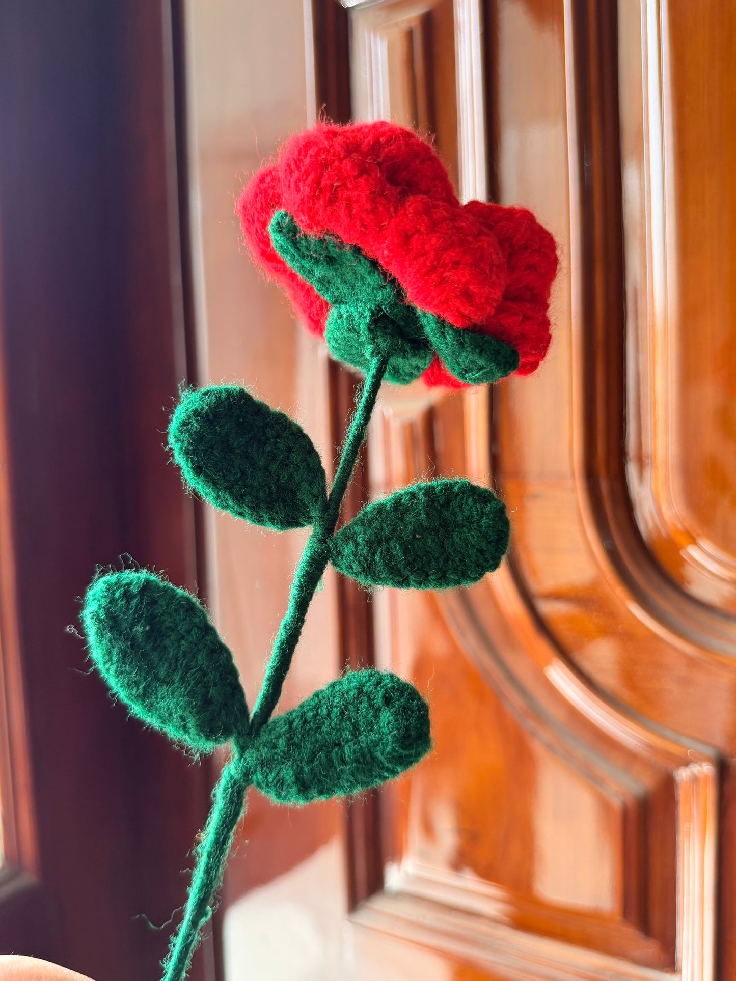 Rose crochet stick