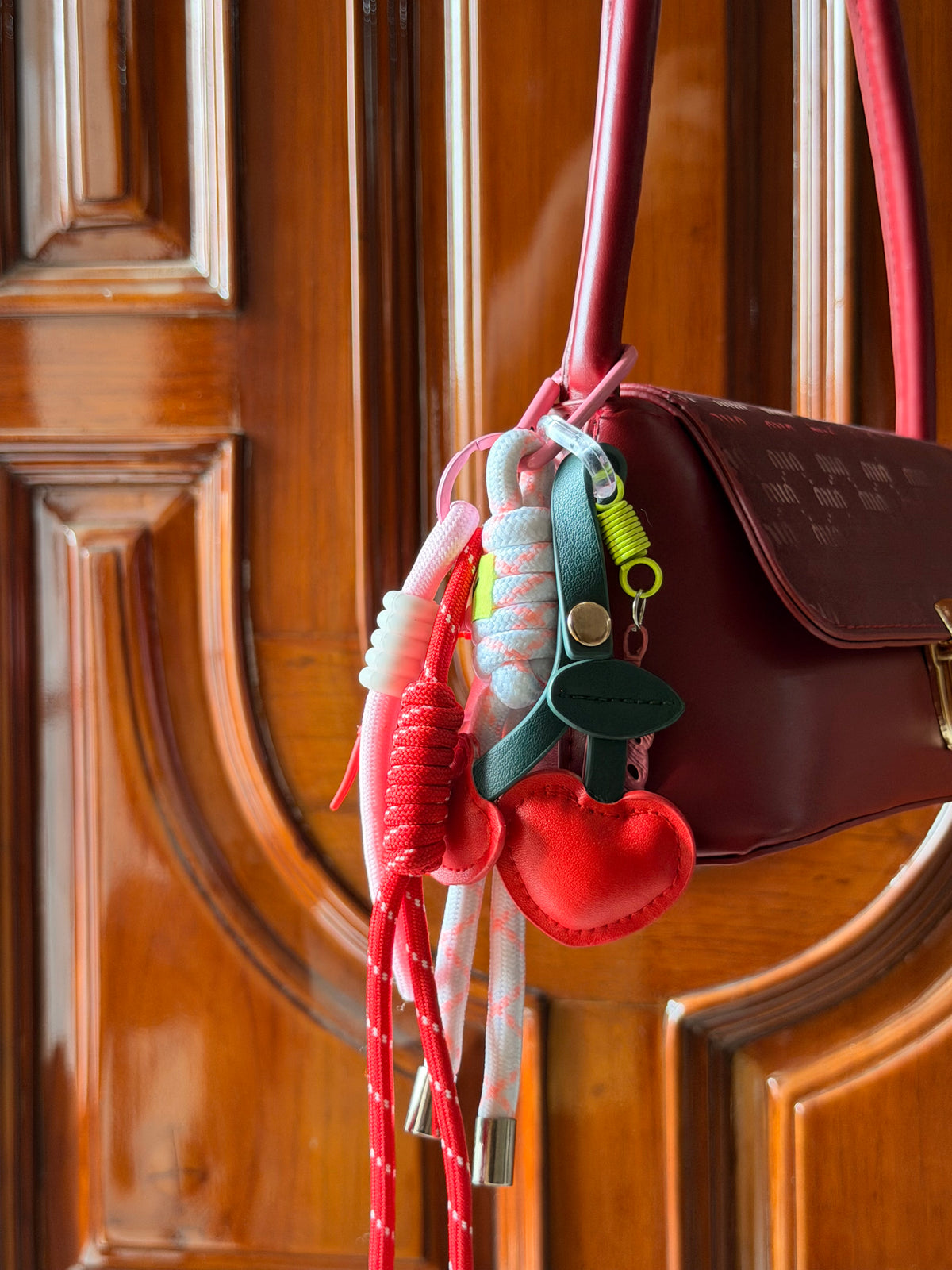 Cherry pop bag charm