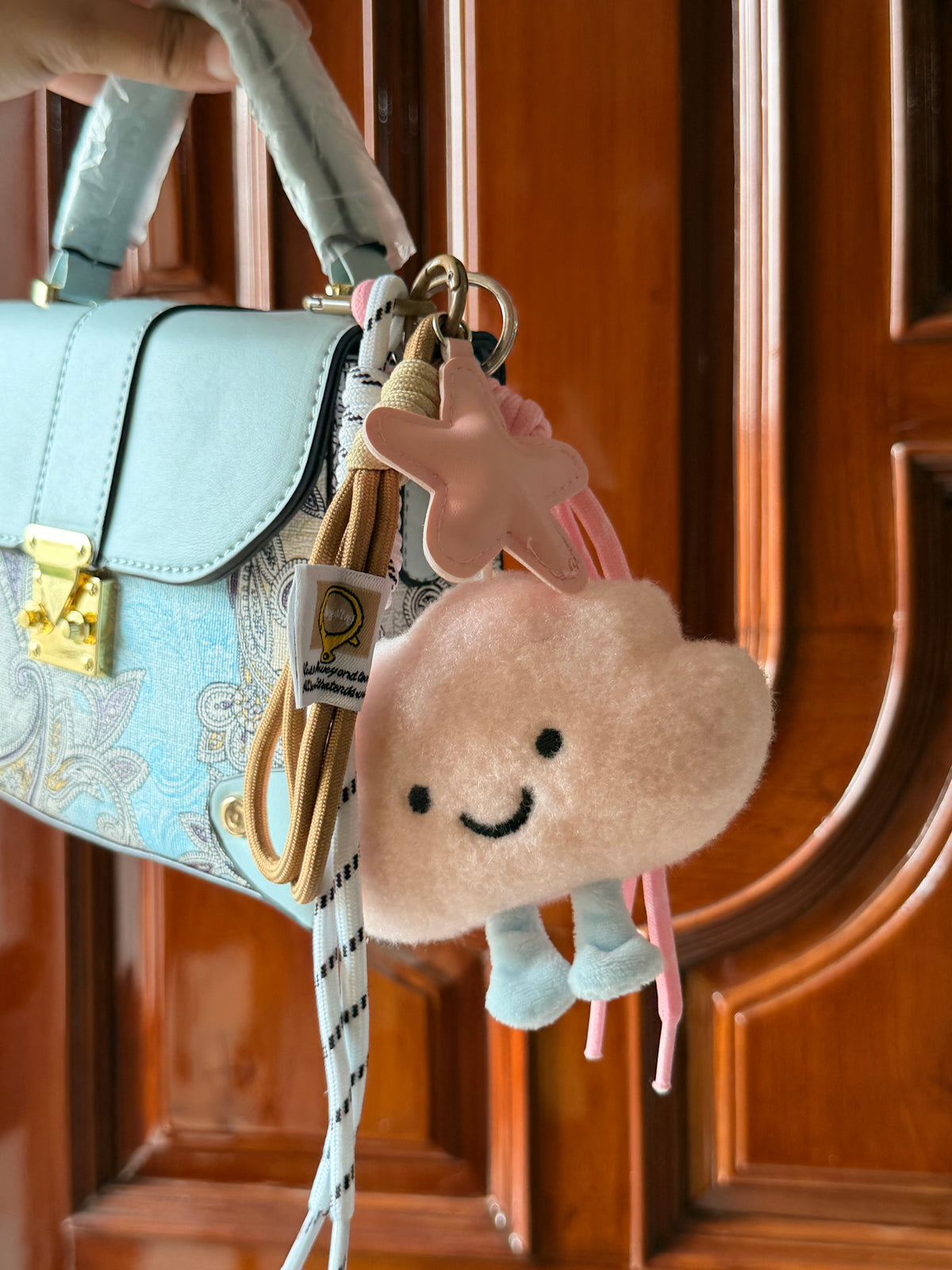 Cloudy Smiles bag charm