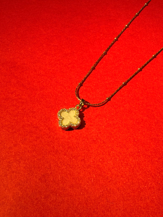 Clover Flip Pendant (Gold Tone)