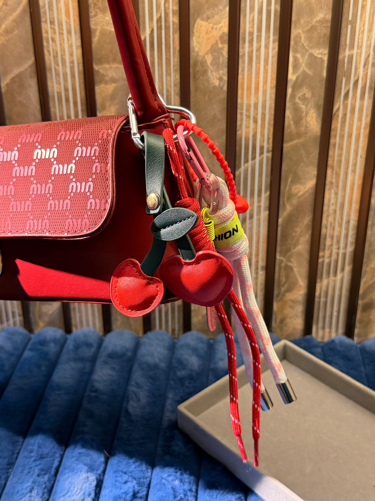 Cherry pop bag charm