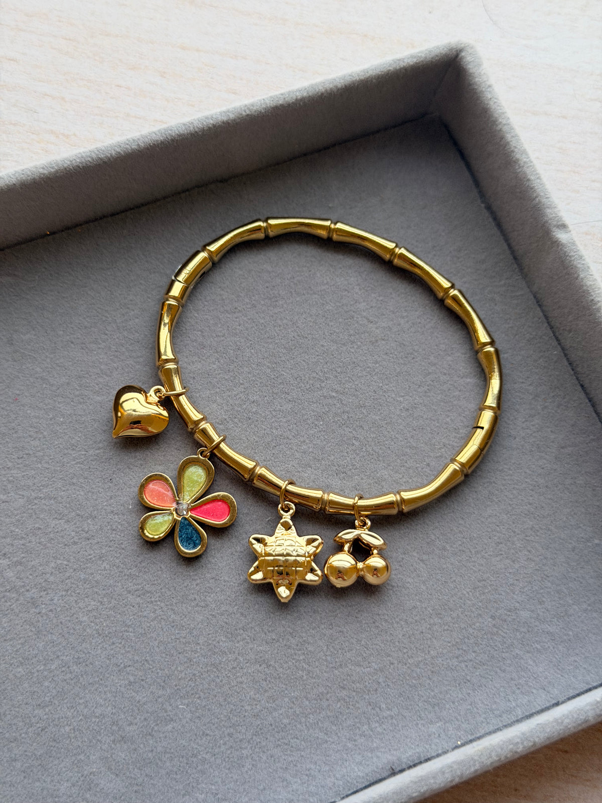 Bloom Charm Bamboo Bracelet