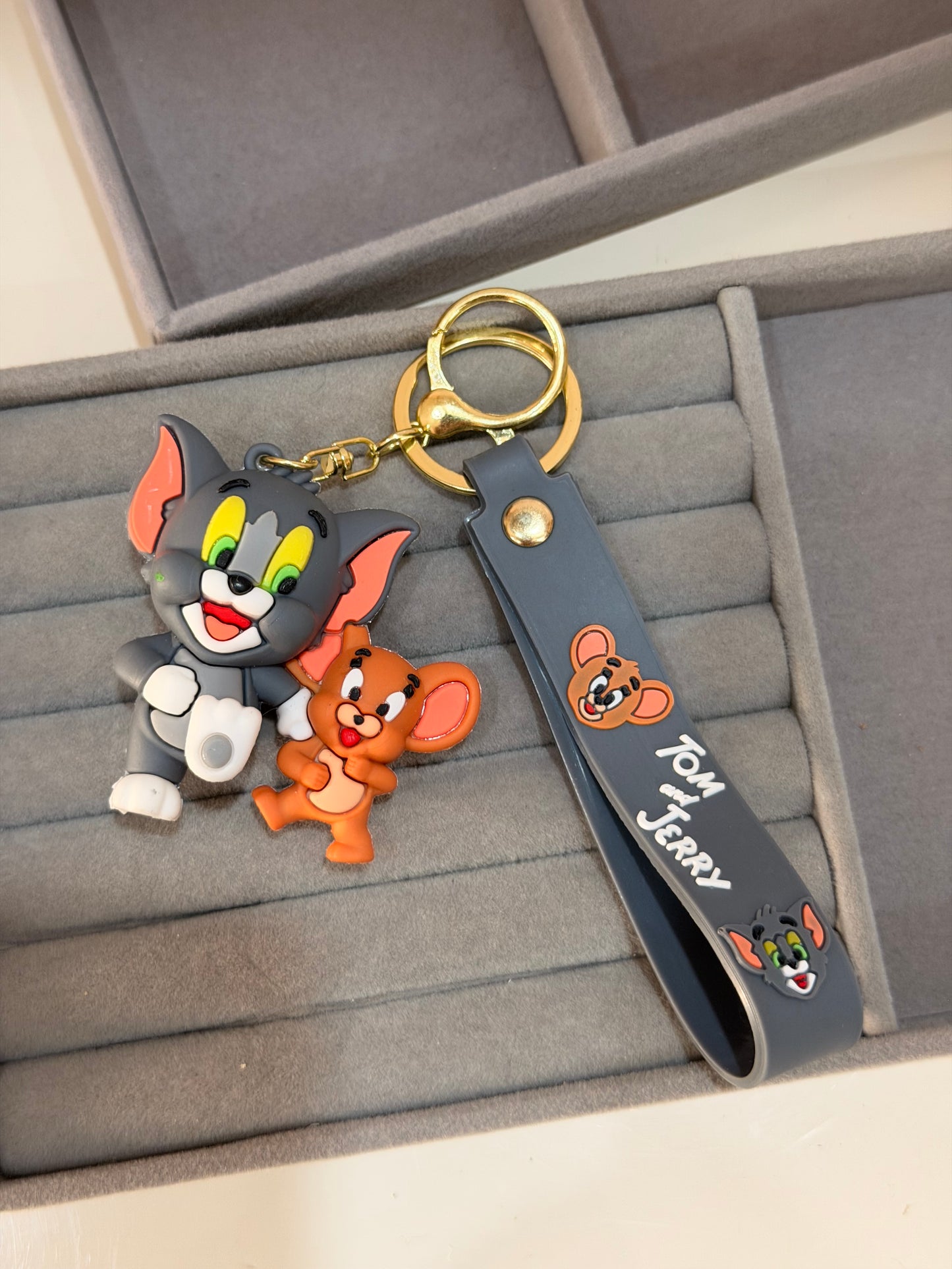 Tom & jerry silicon keychain