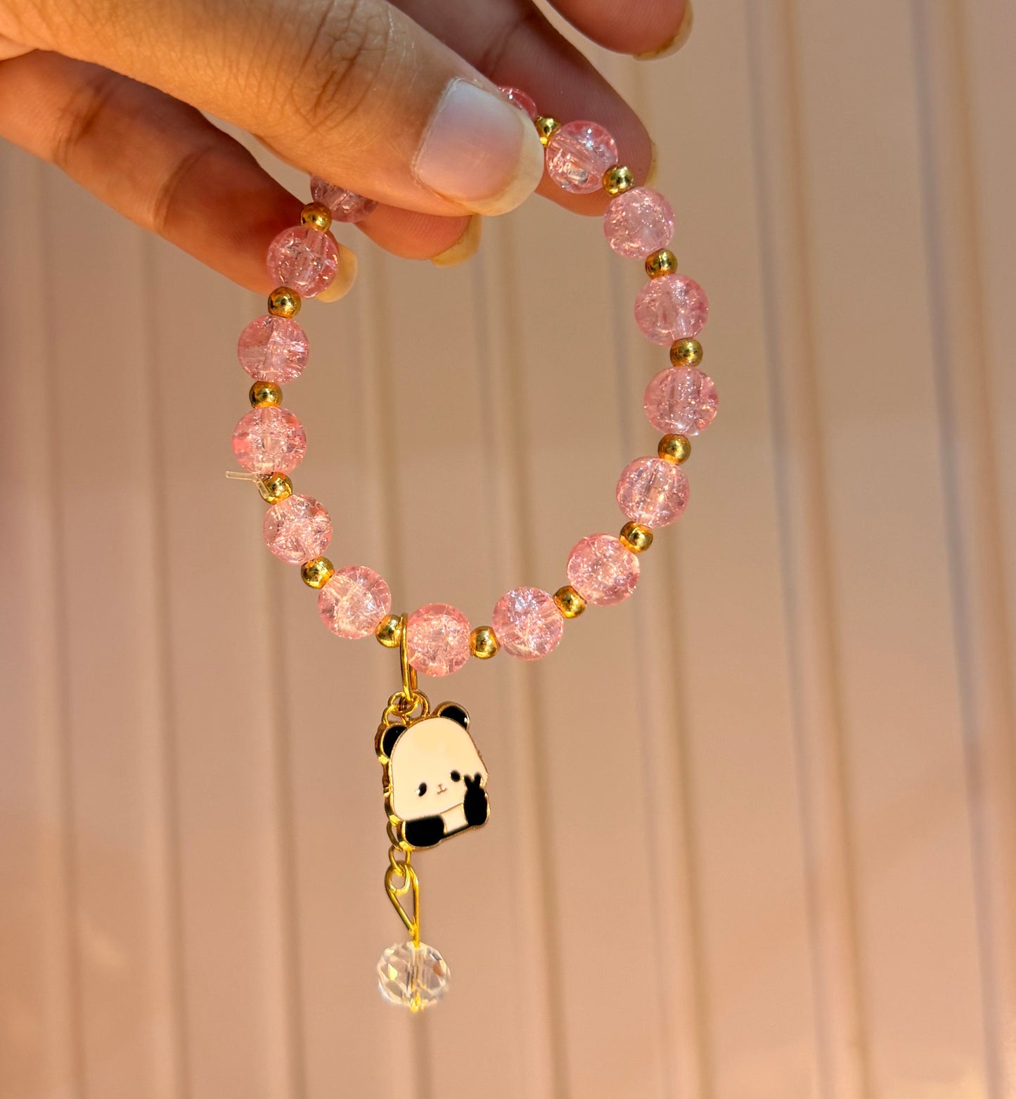 Panda Frost Bead Bracelet