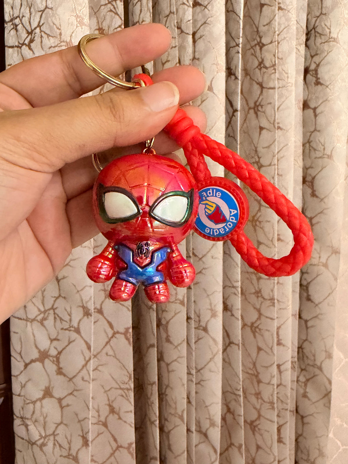 Red Web Hero Keychain