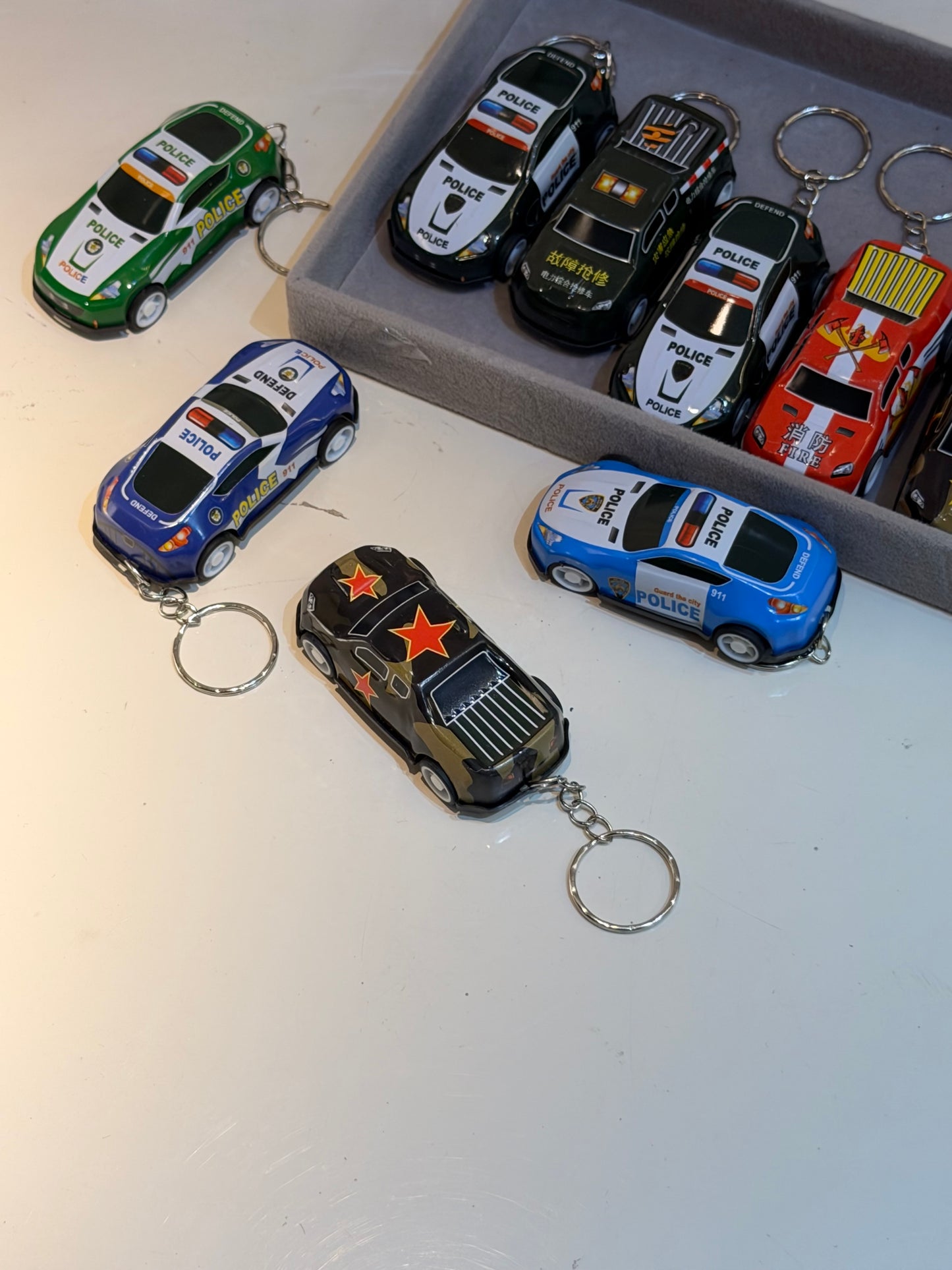 Pullback car keychain