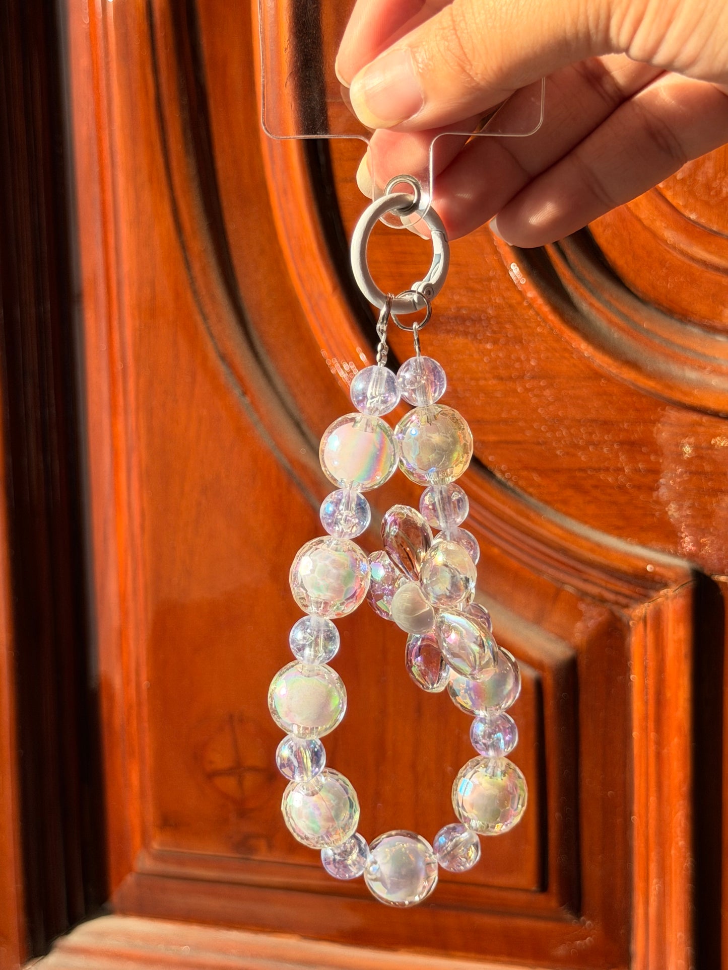 White floral phone/bag charm