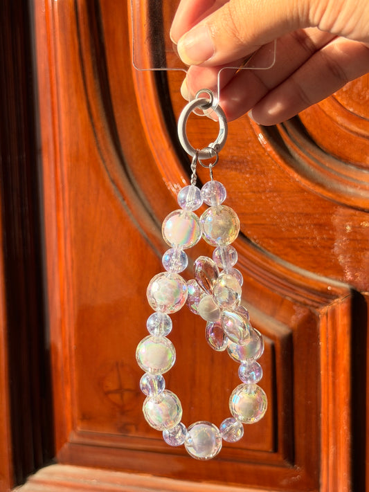 White floral phone/bag charm