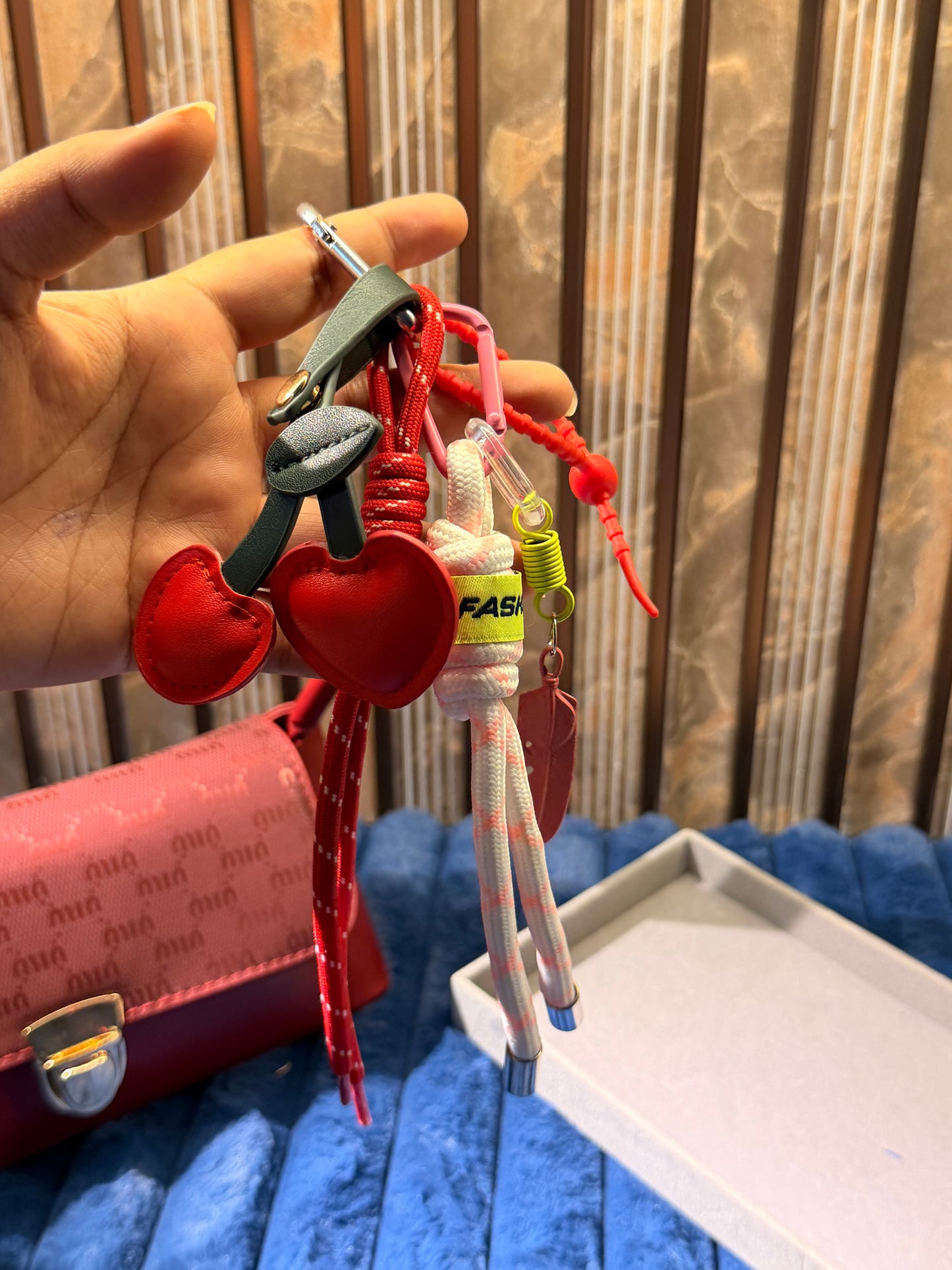 Cherry pop bag charm