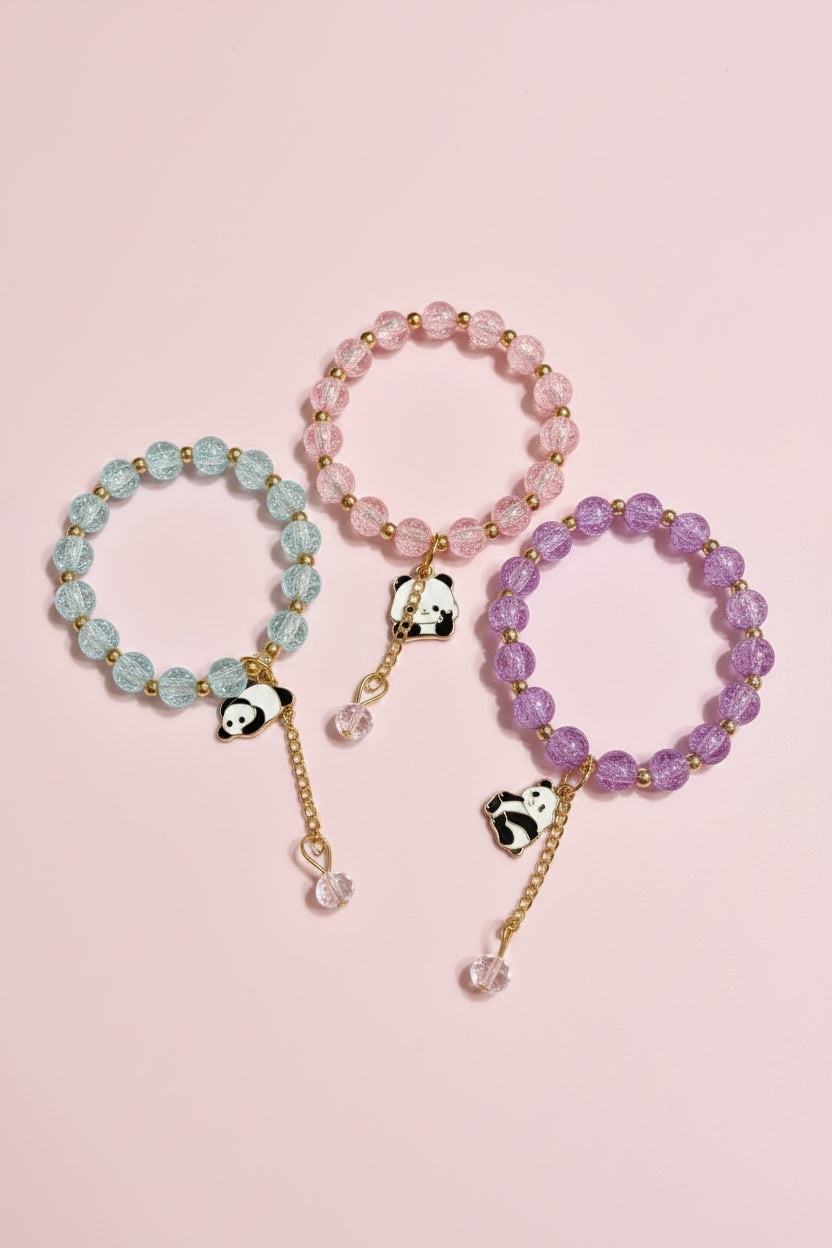 Panda Frost Bead Bracelet