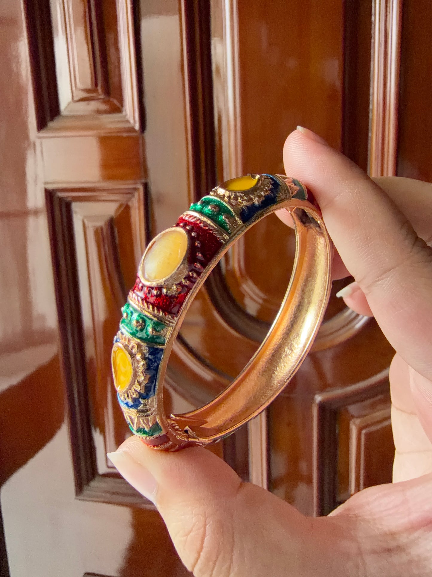 Classic meenakari kada (thin)
