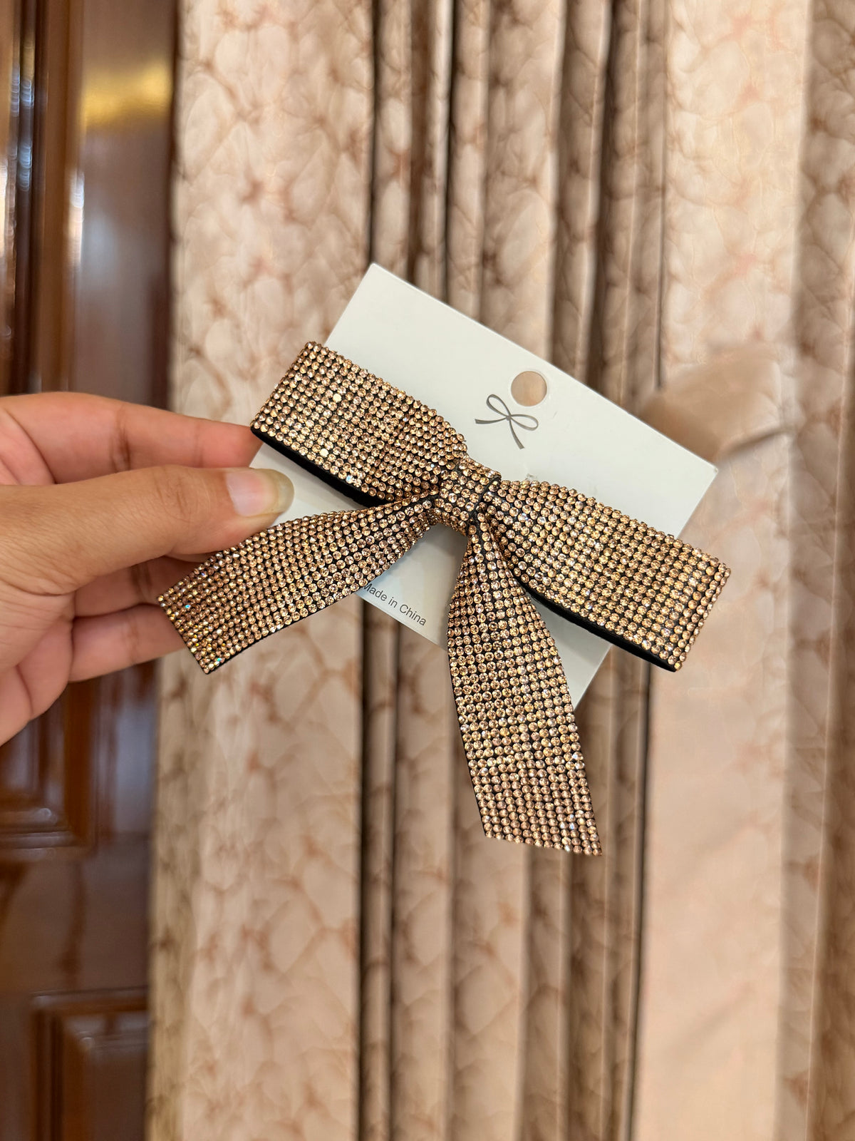 Glam knot bow (rose gold)
