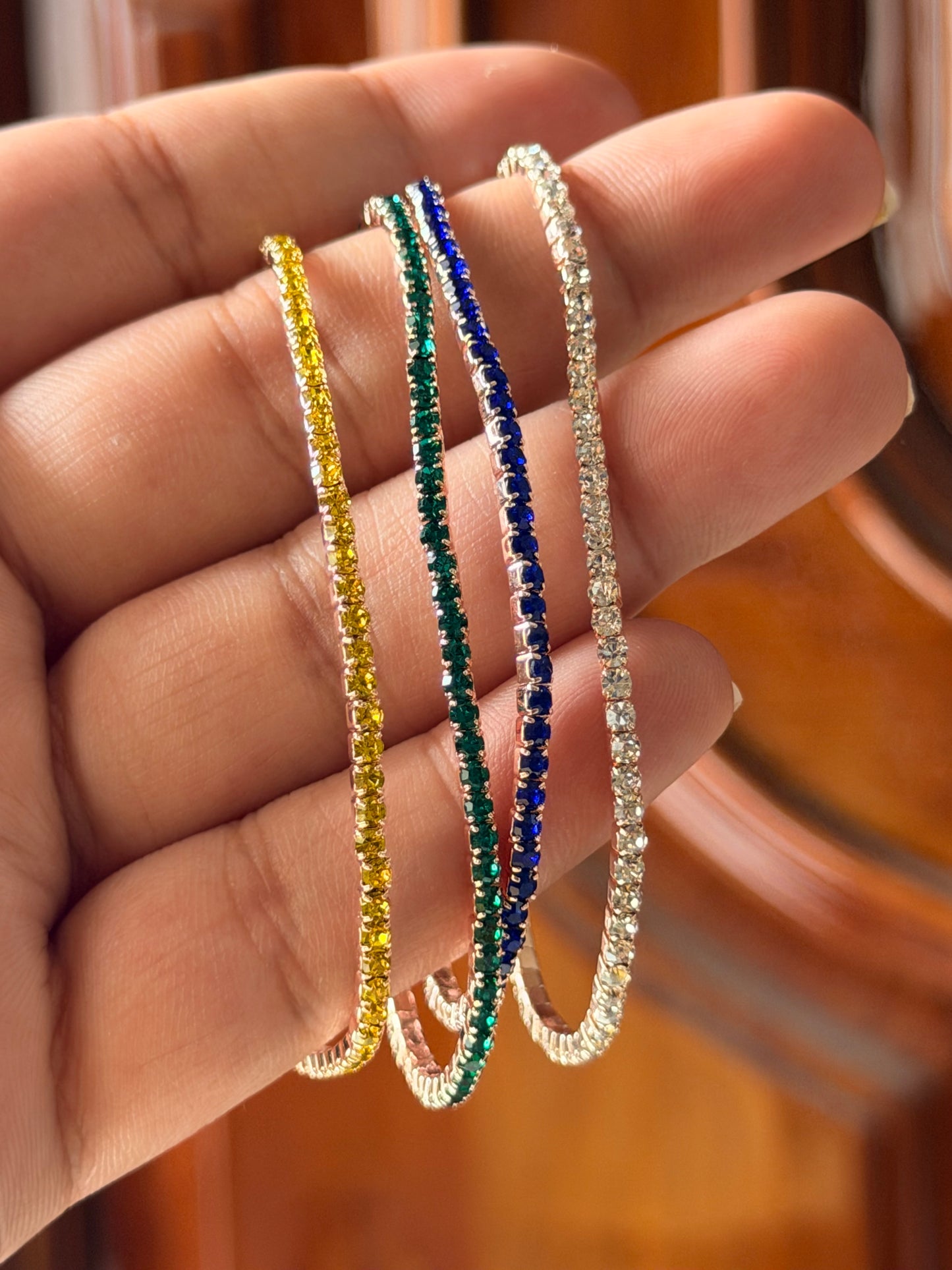 Crystal Tennis Bracelet Stack(Set of 4)