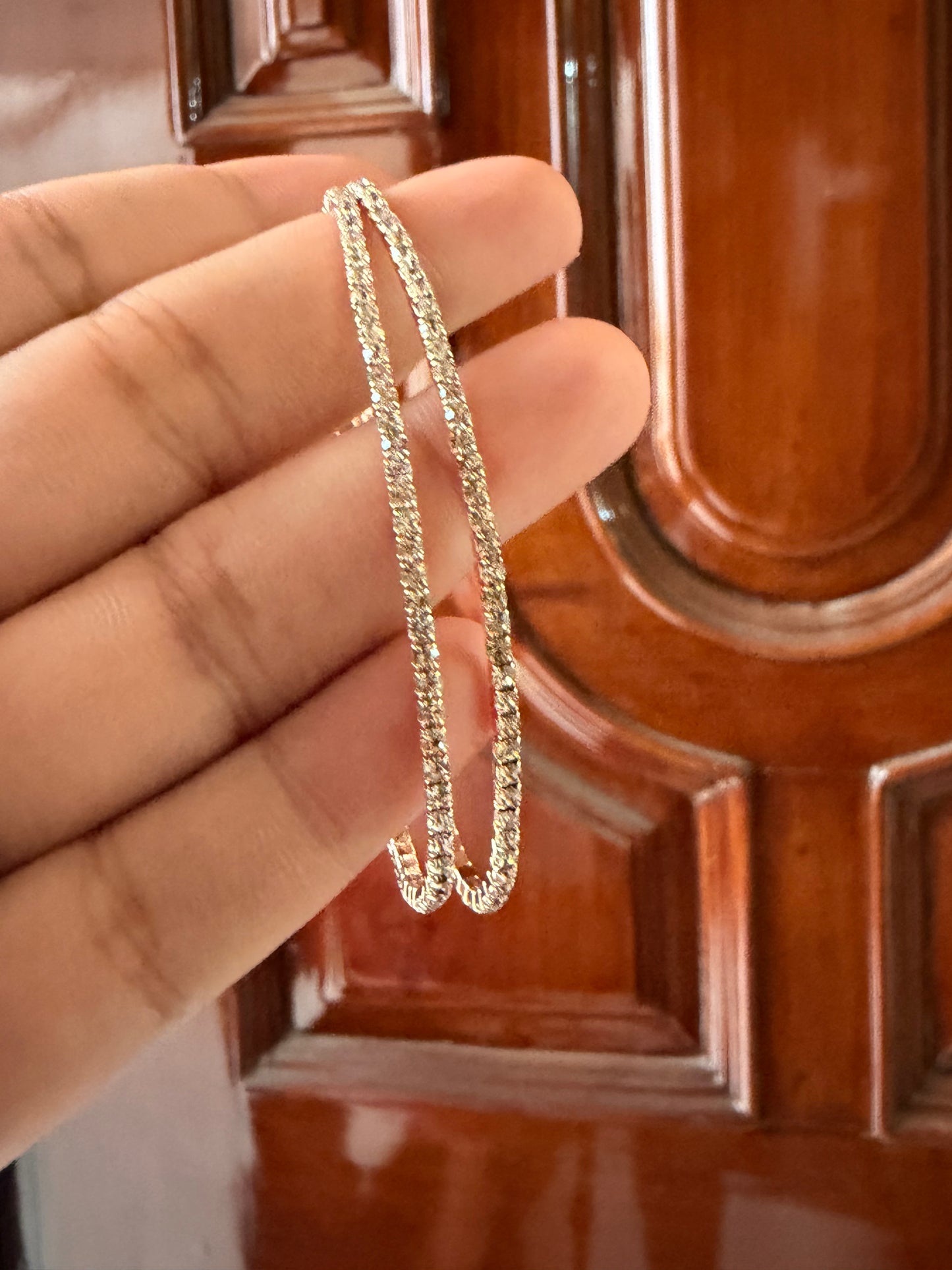 Crystal tennis bracelet (set of 2)