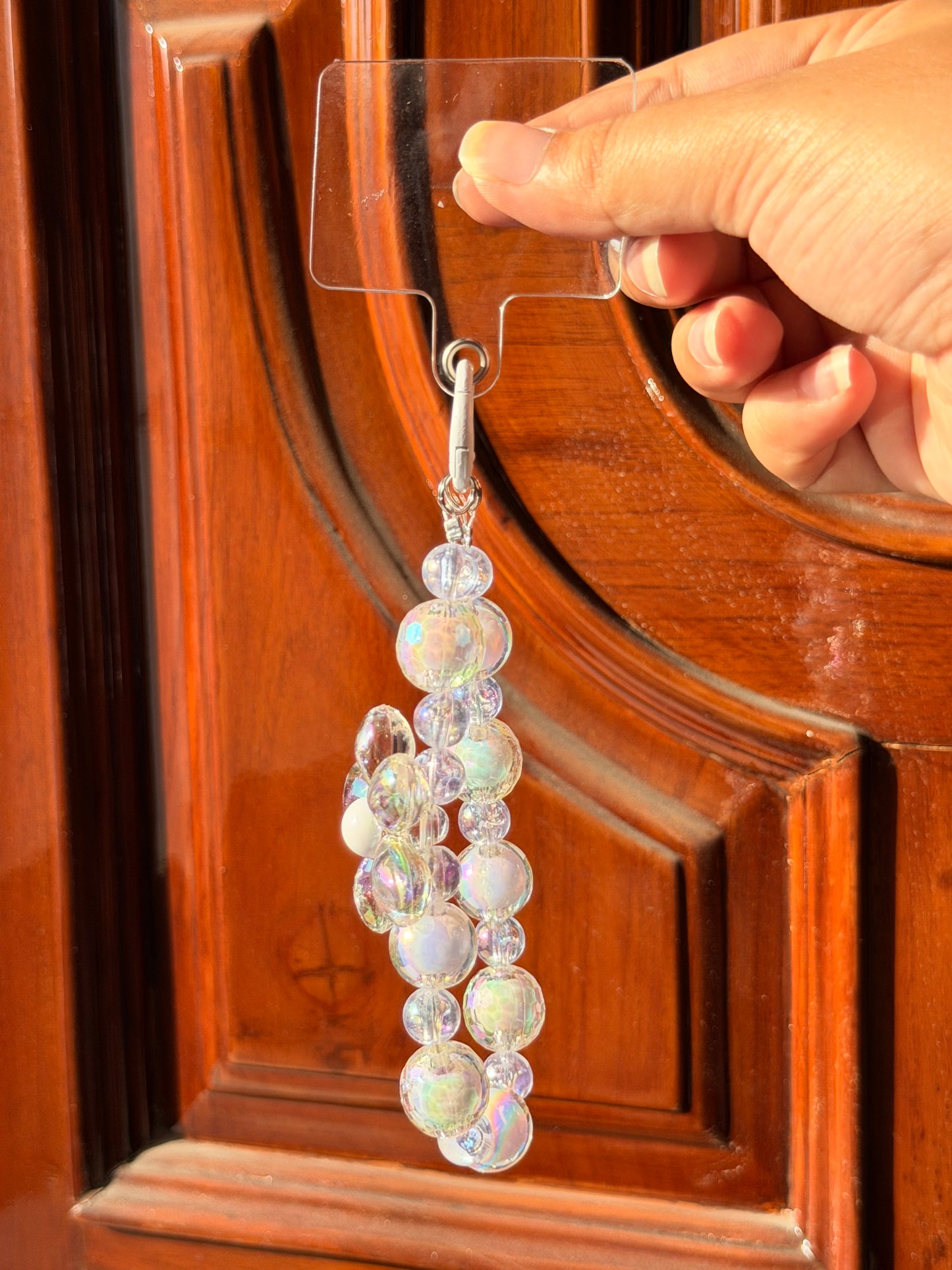White floral phone/bag charm