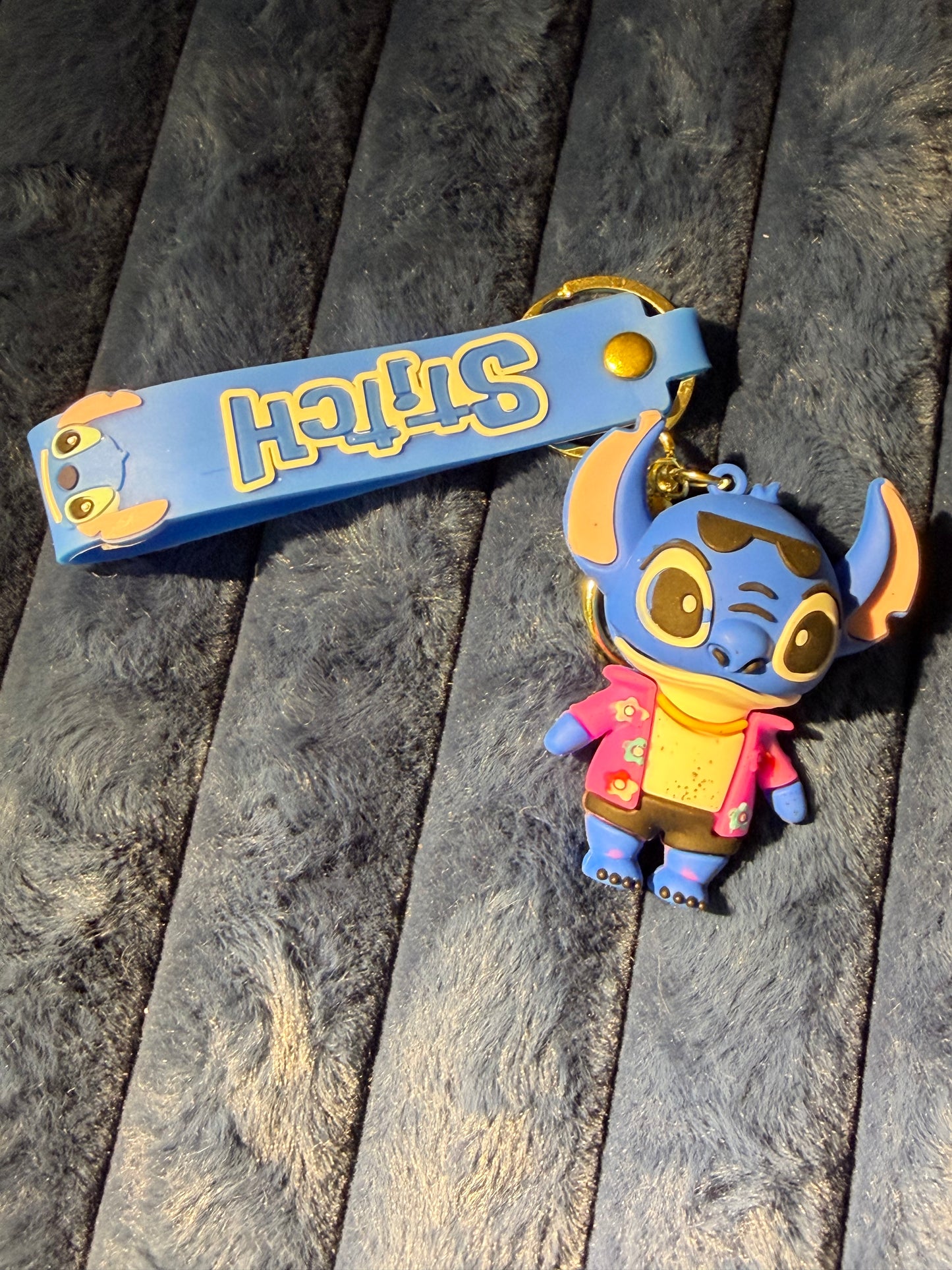 Stitch silicon keychain