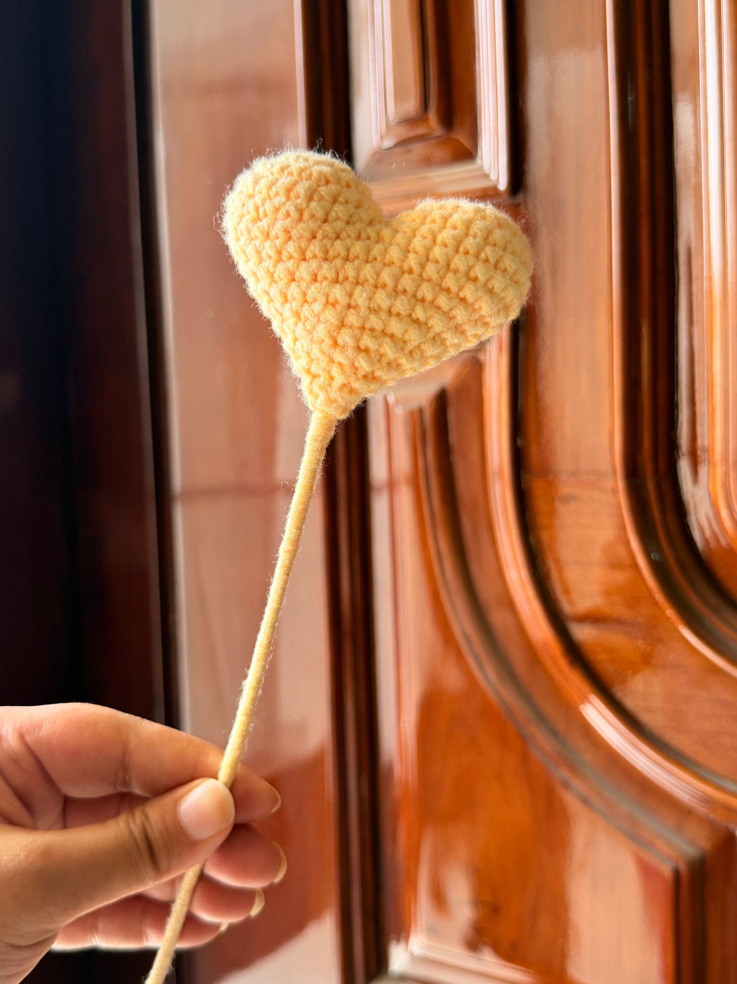 Lil heart crochet stick