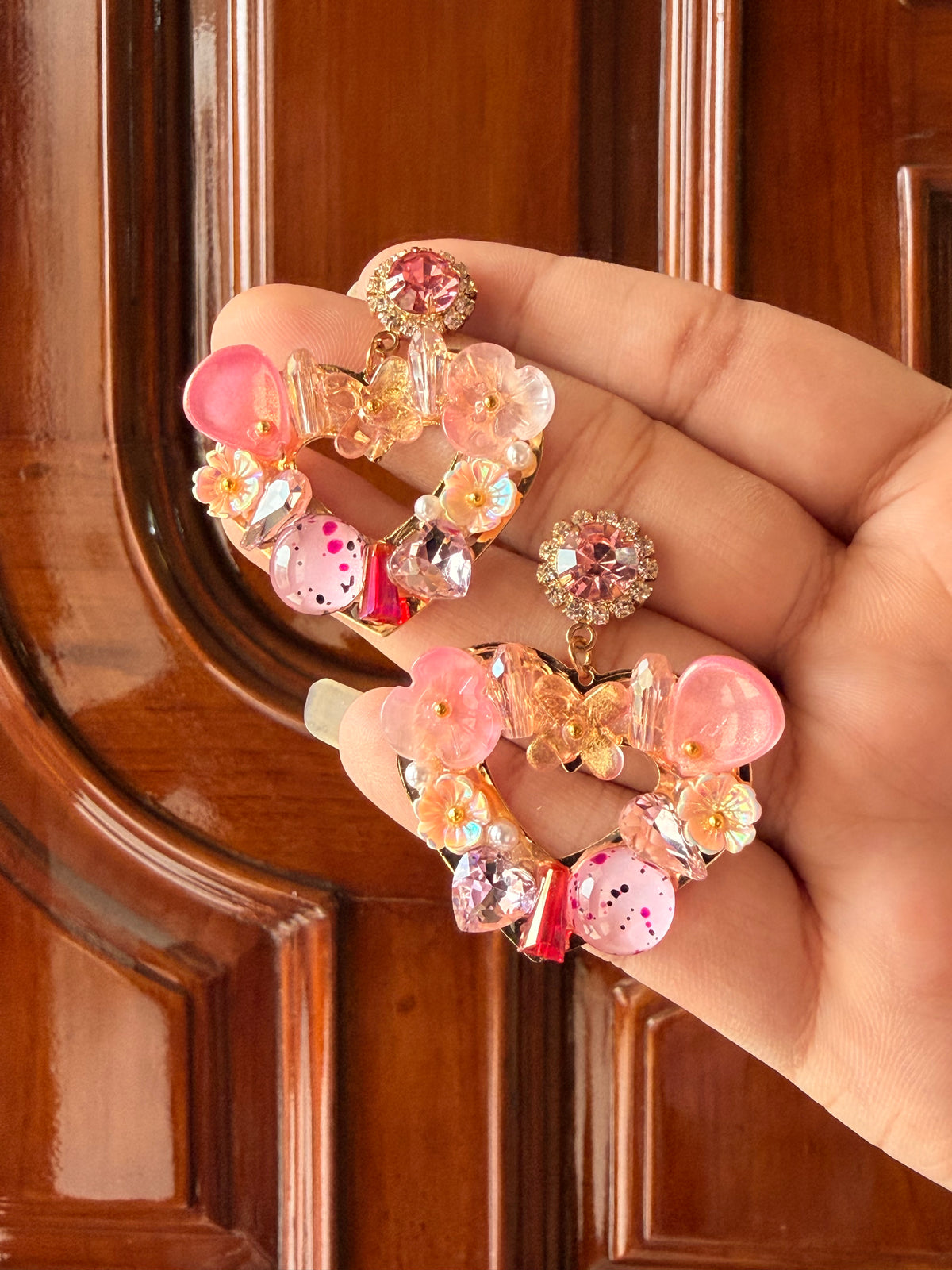 Pink Garden Charm Earrings