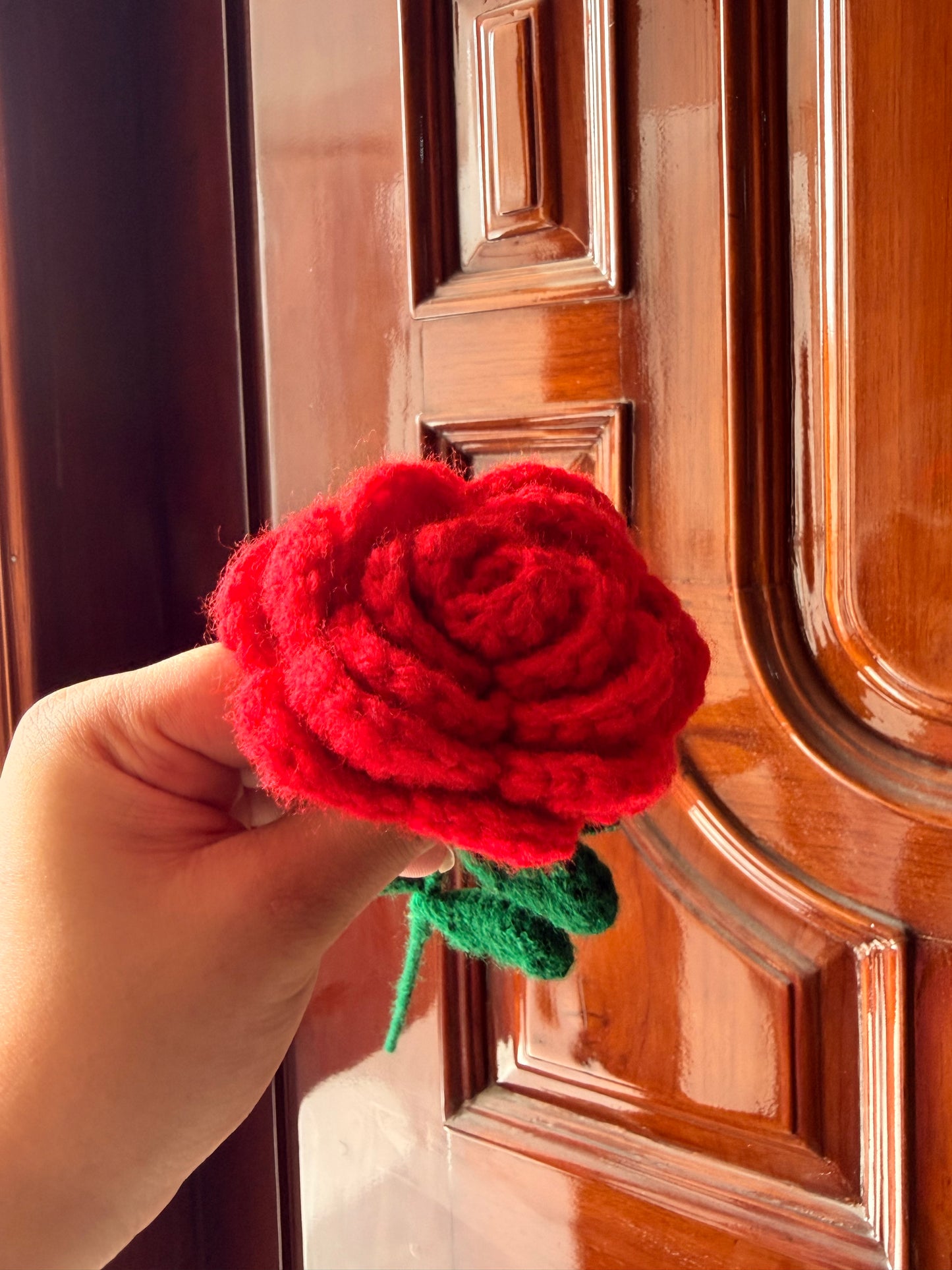 Rose crochet stick