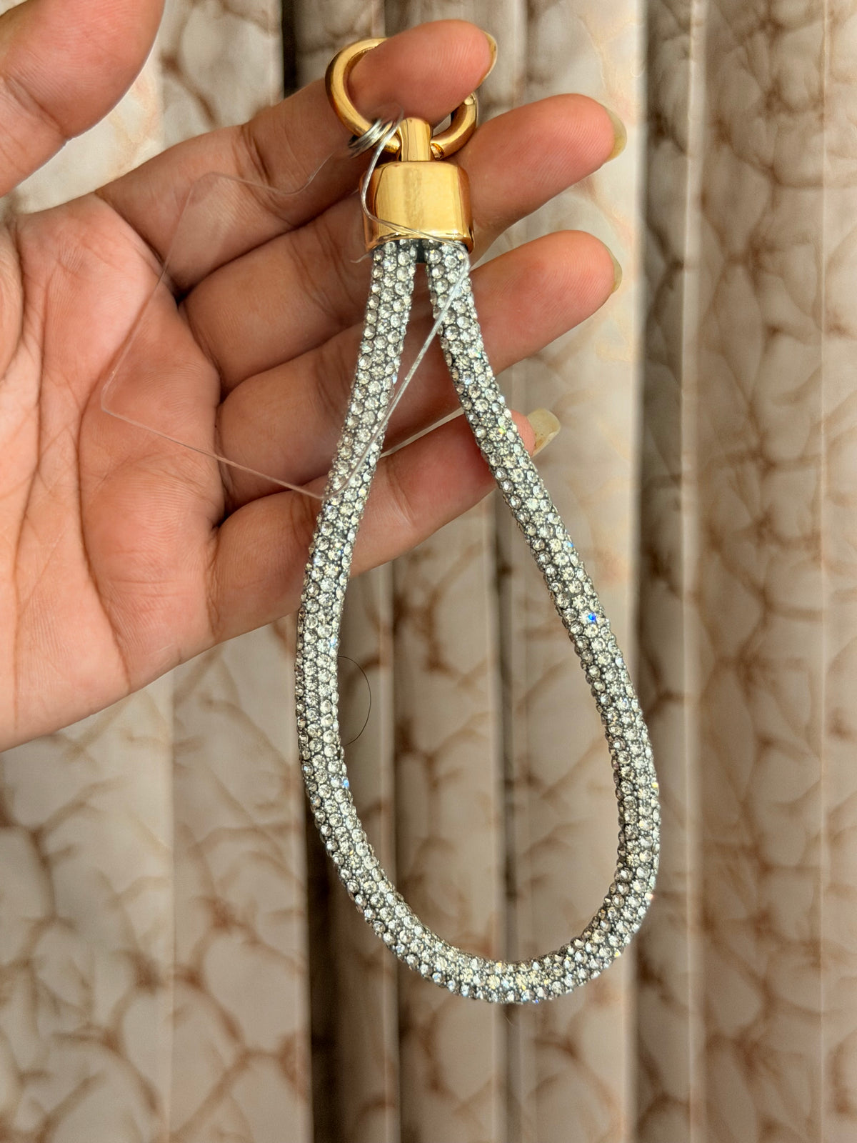 Silver Crystal Shimmer Keychain